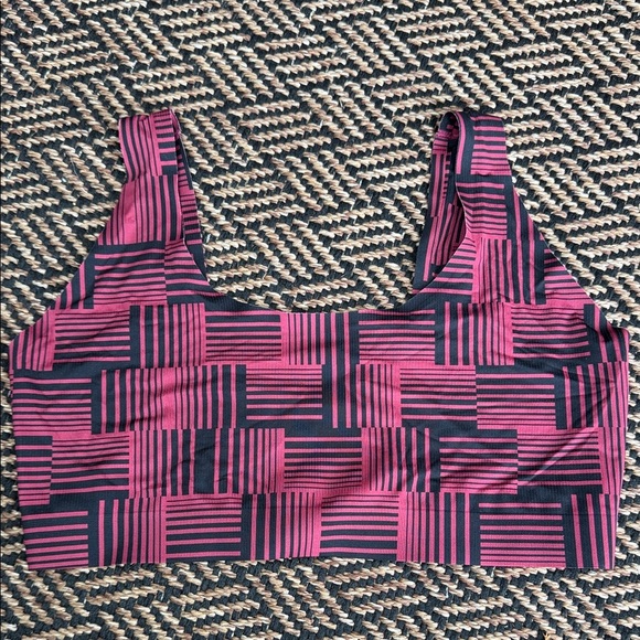 MeUndies Pink and Black Patterned Bra XL - Picture 1 of 5
